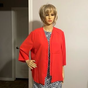 Chico’s Blazer Summer Chic Size 2 NWT Annatto Orange